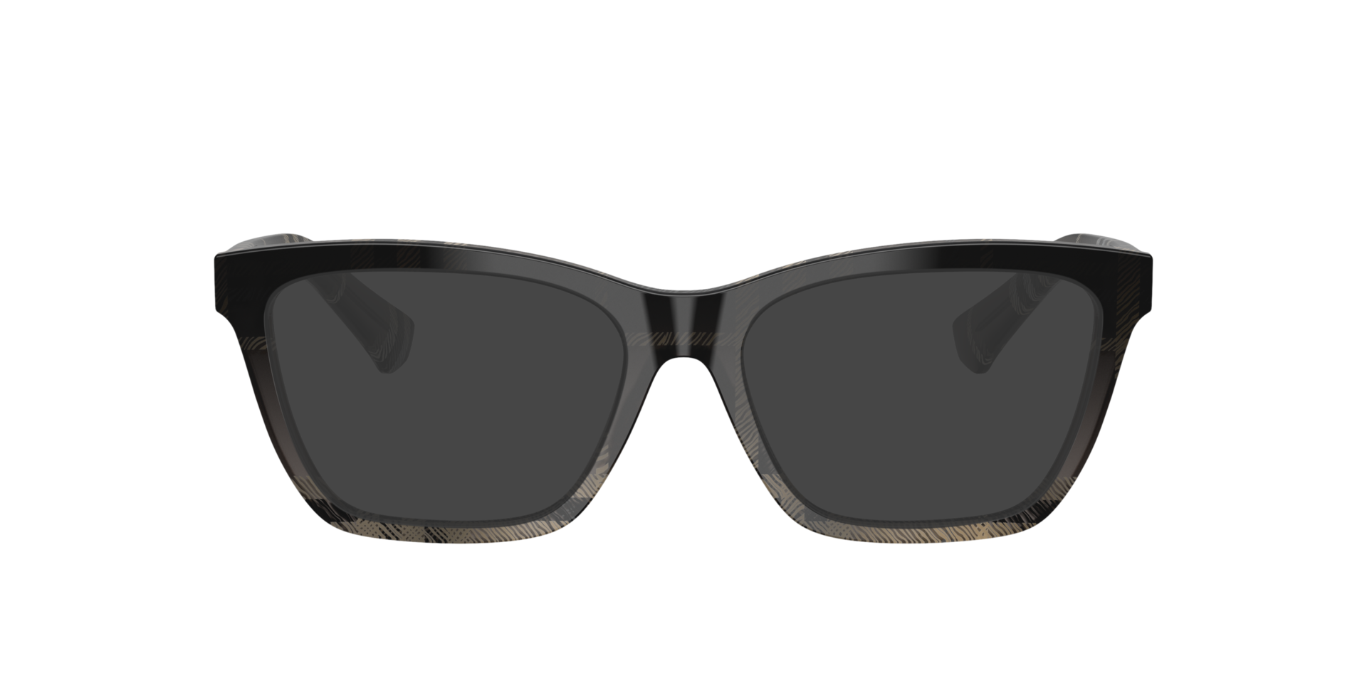 BE2440 Grey Check AcetaatEyeglass Frames van B24, met getinte lenzen