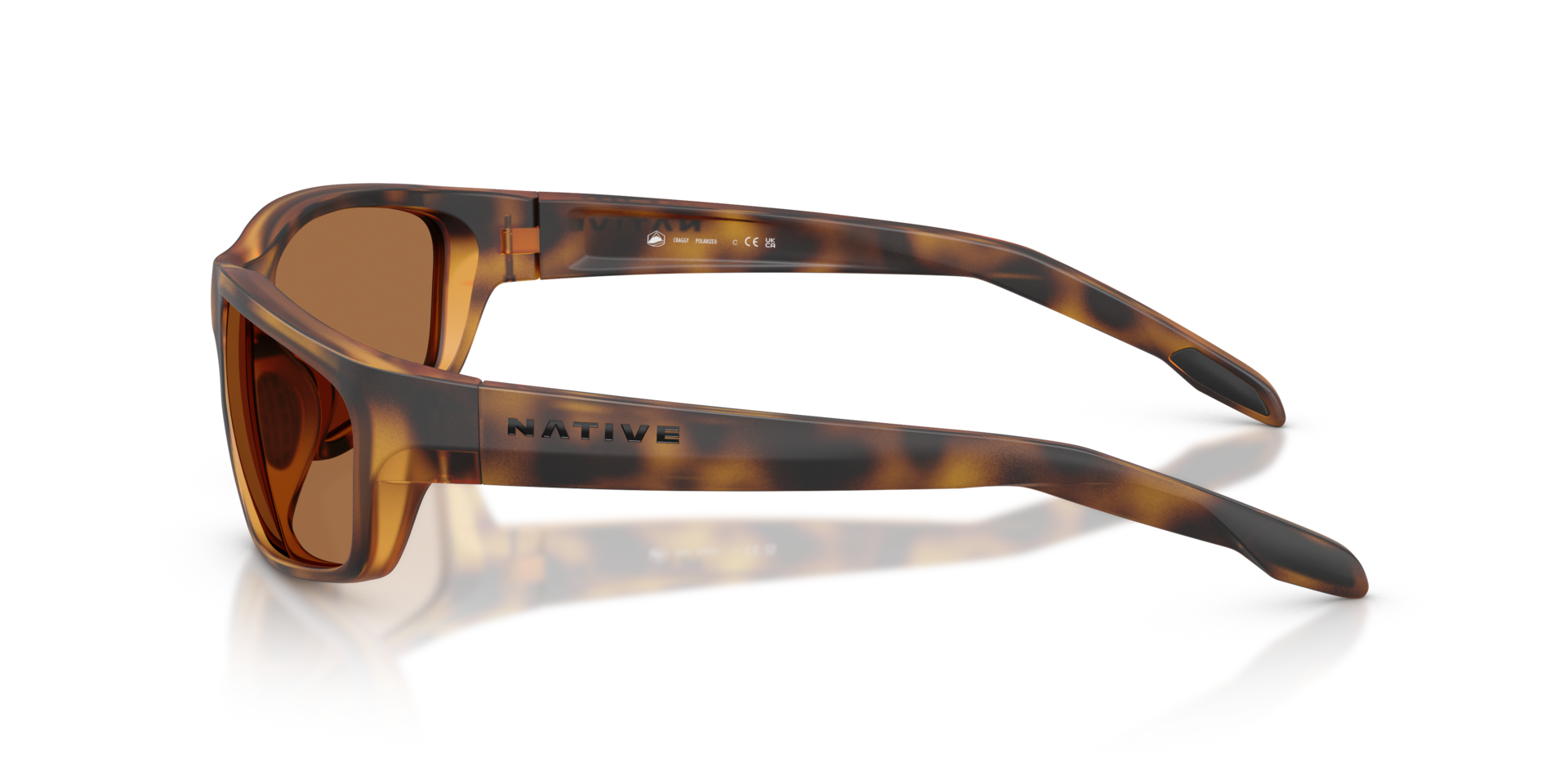 XD9051 Matte Tortoise KunststoffSunglass Frames von B24, Seitenansicht