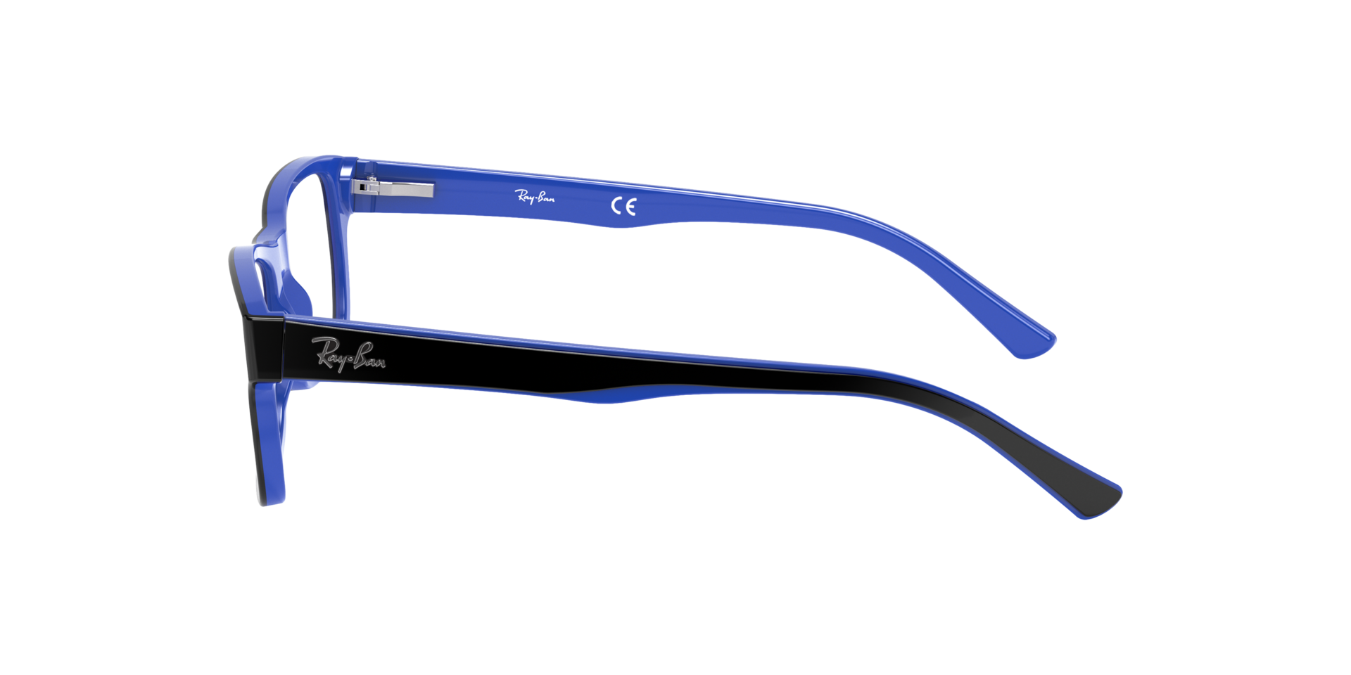 RB5268 Zwart op blauw AcetaatEyeglass Frames van B24, Zijaanzicht