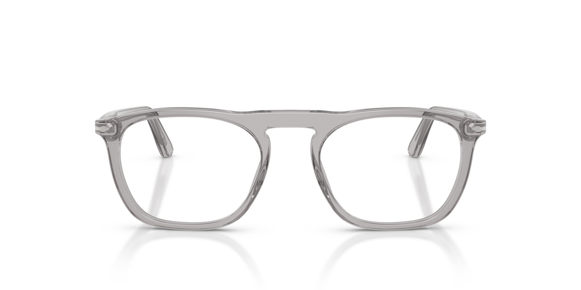 PO3391V Grau transparent AcetatEyeglass Frames von B24, Vorderansicht