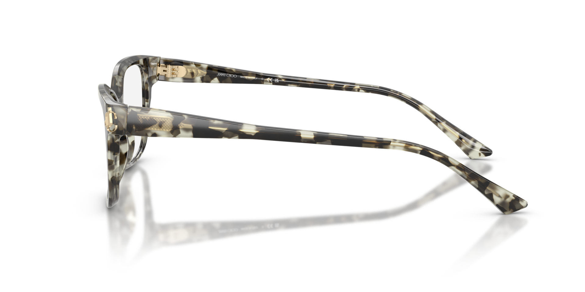 JC3012 Milky Havana AcetaatEyeglass Frames van B24, Zijaanzicht