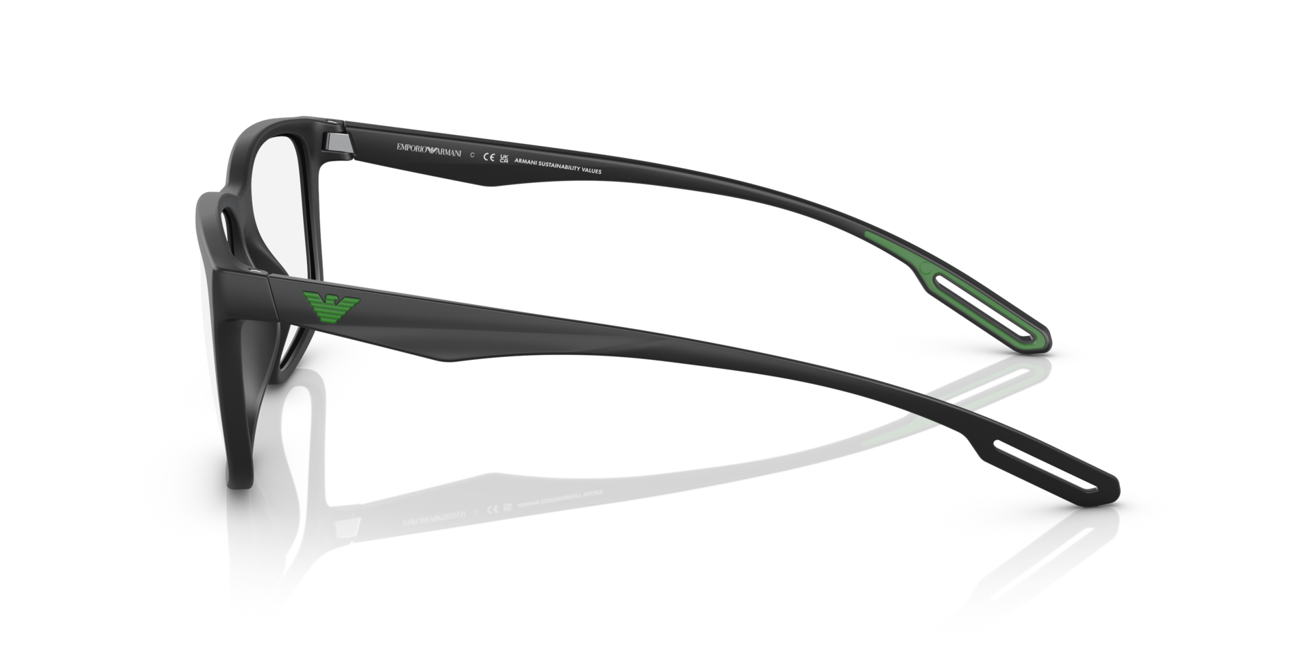 EA3209U Matt Schwarz KunststoffEyeglass Frames von B24, Seitenansicht