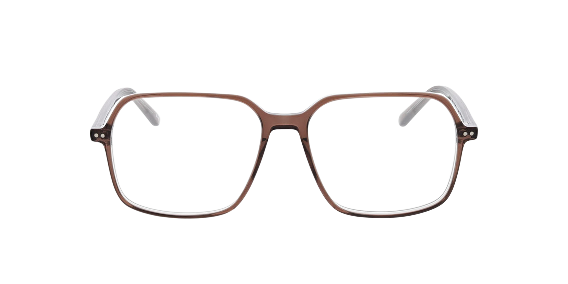 Aberdeen Tweelaags bruin kristal grijs AcetaatEyeglass Frames van B24, Vooraanzicht