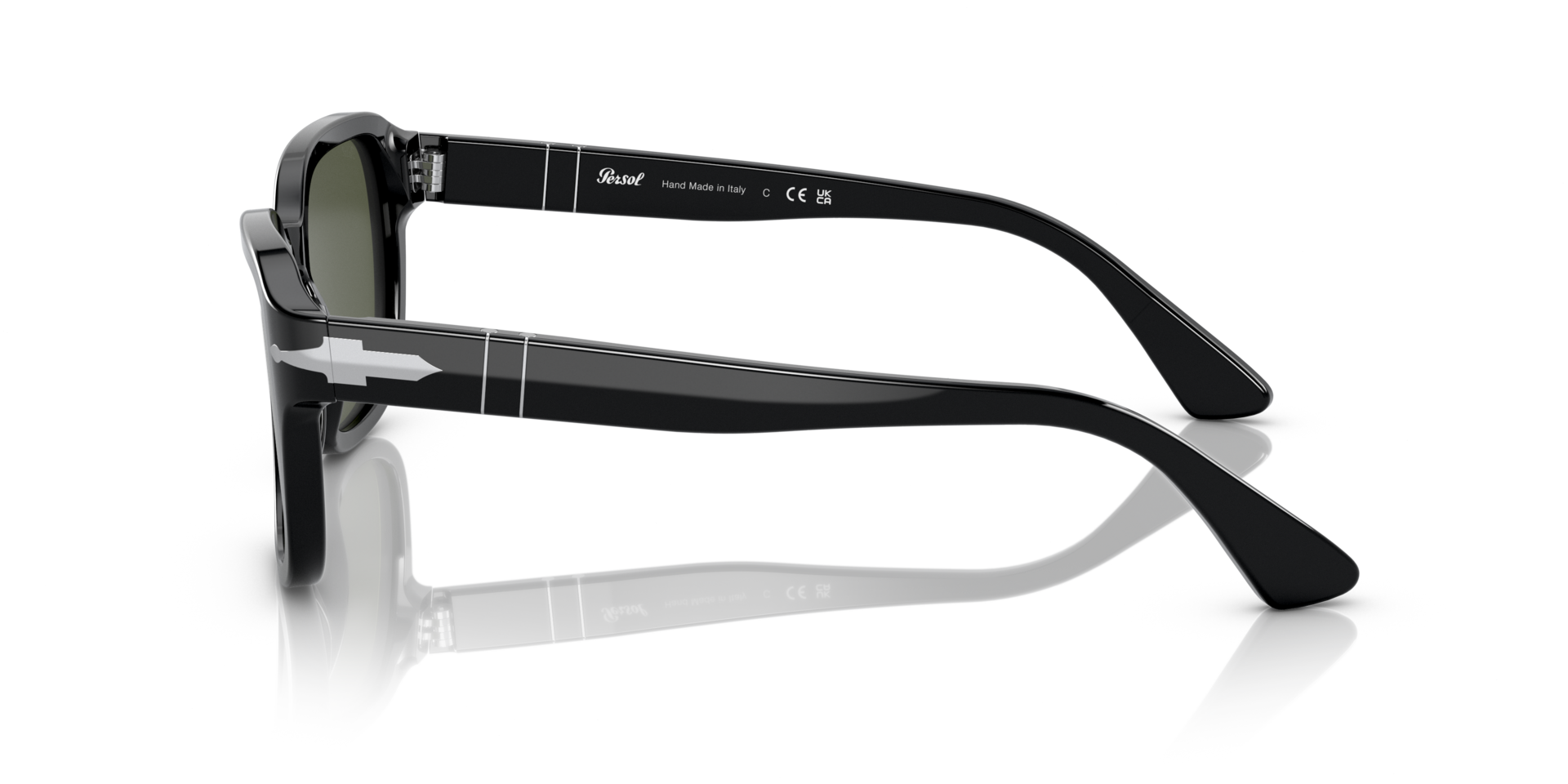 PO3305S Schwarz AcetatSunglass Frames von B24, Seitenansicht