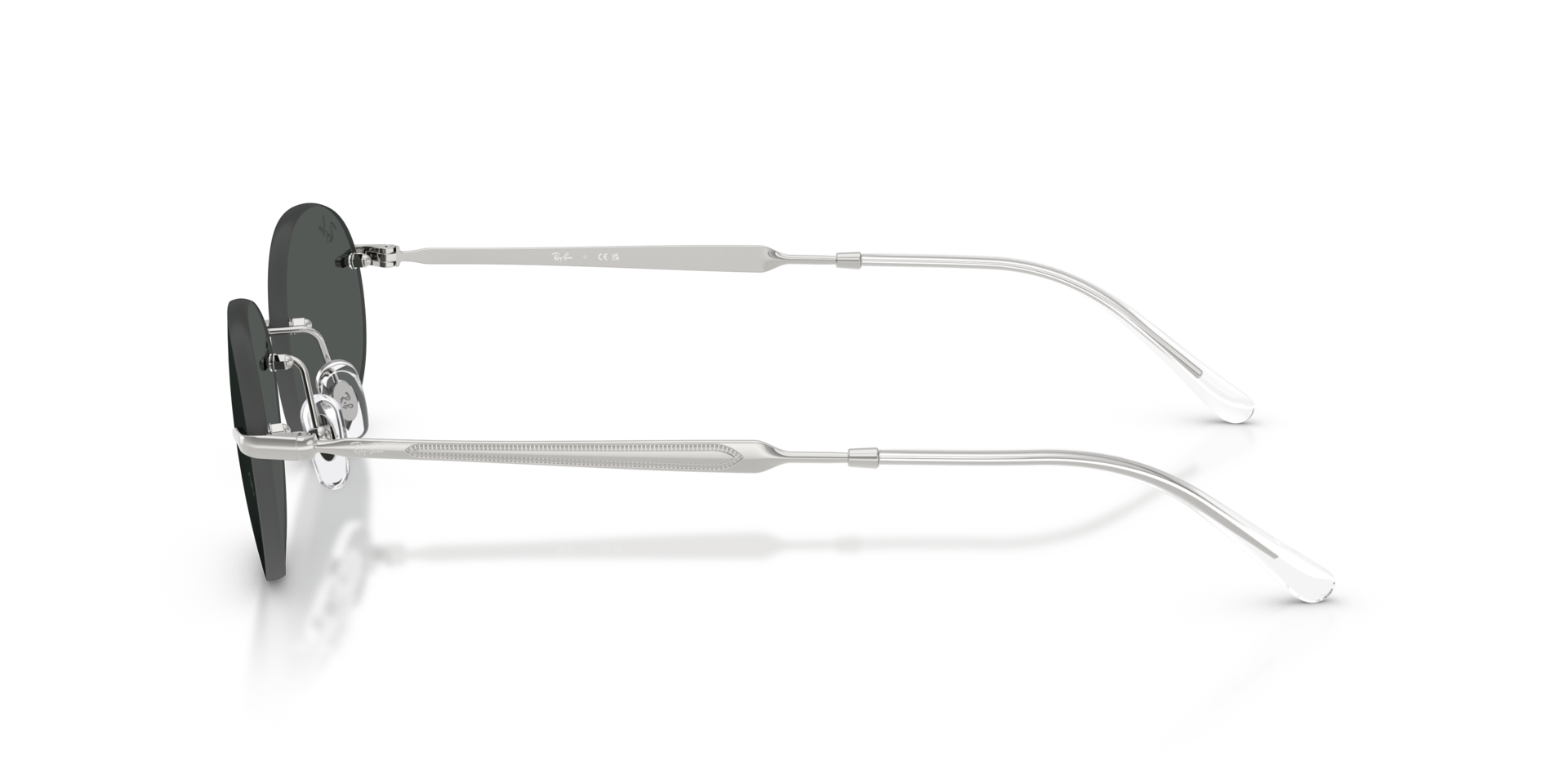 RB3767 Zilver MetaalSunglass Frames van B24, Zijaanzicht