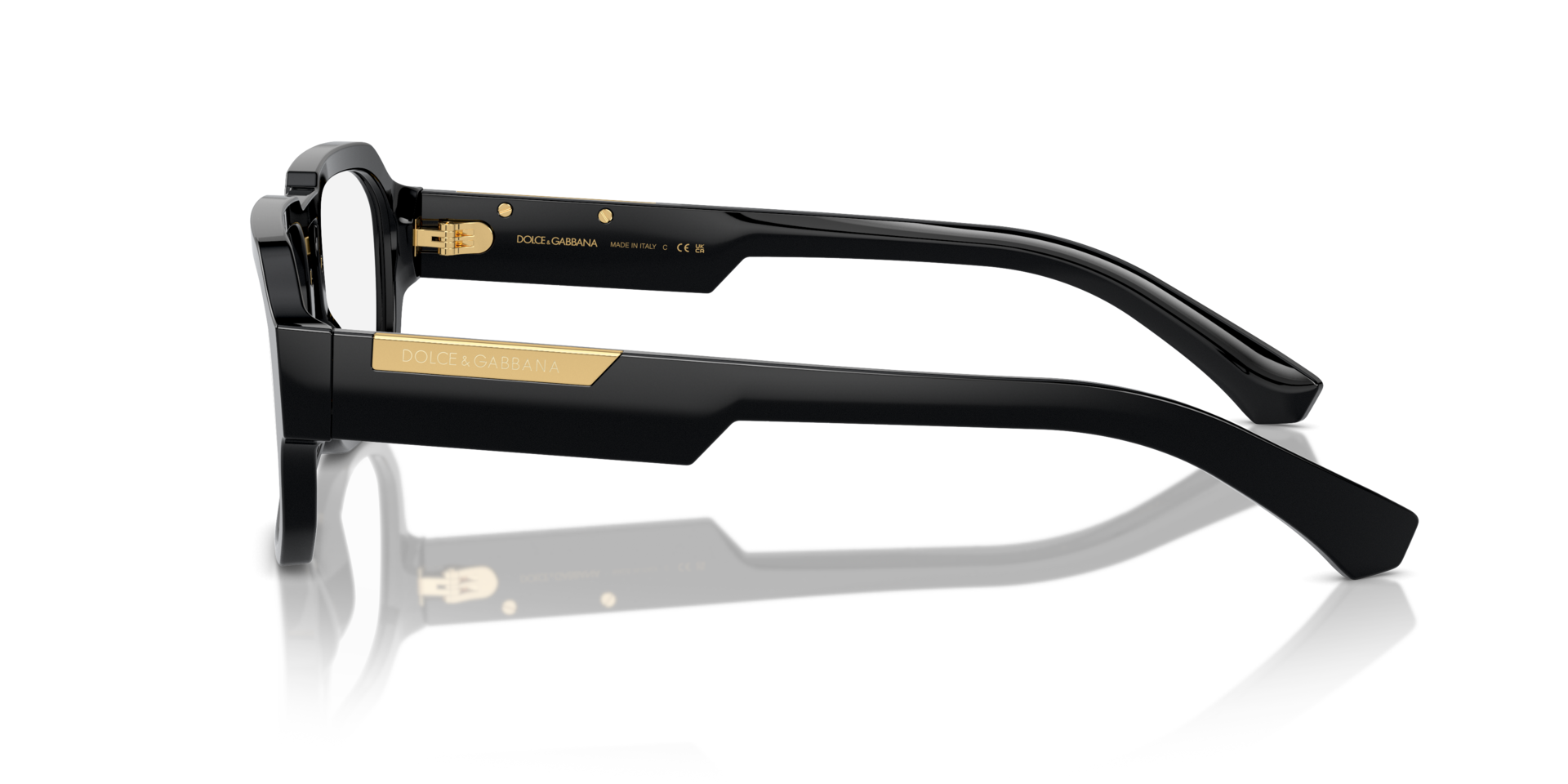 DG3389 Schwarz AcetatEyeglass Frames von B24, Seitenansicht