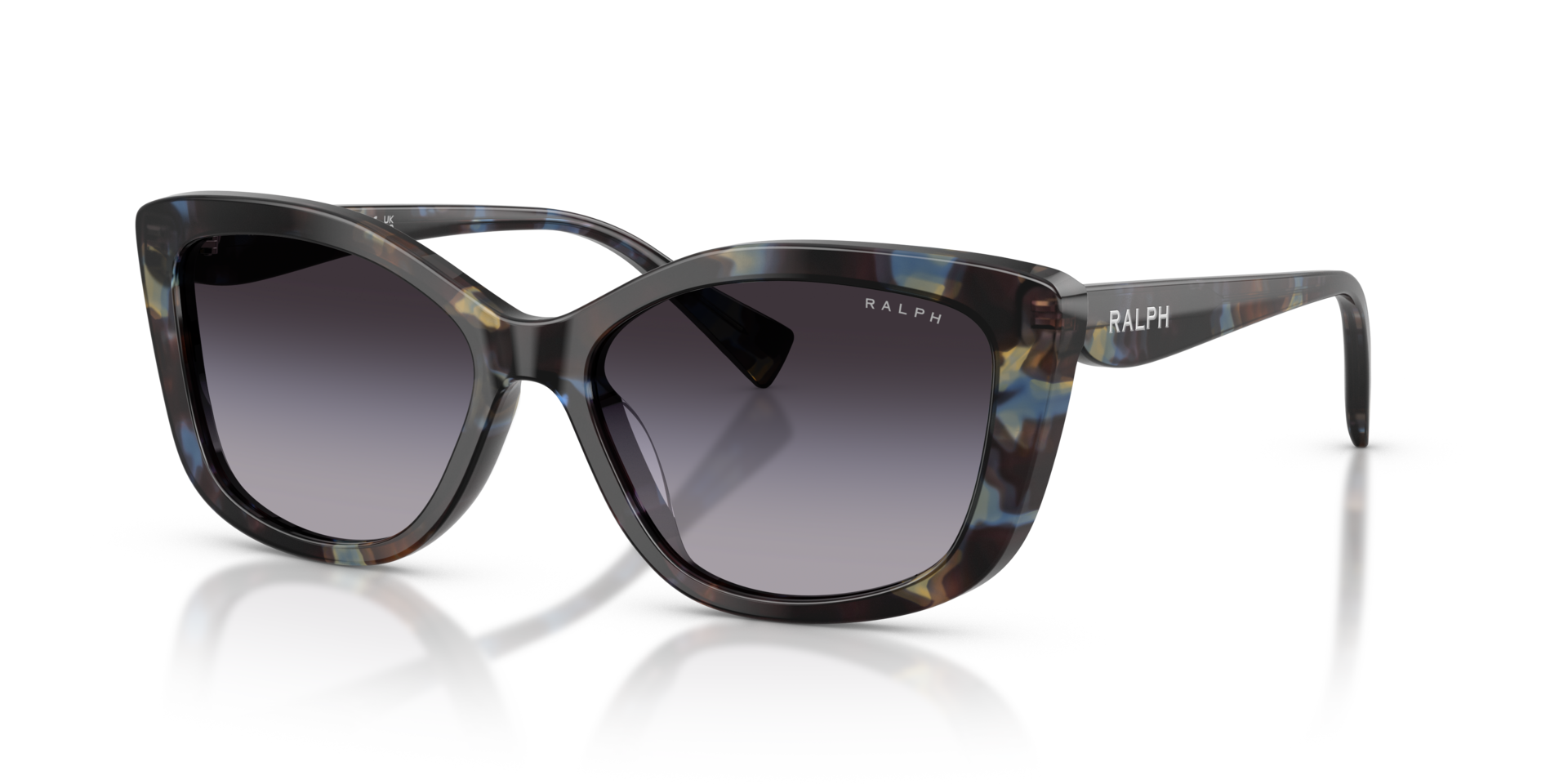 RA5358U Blue Havana AcetatSunglass Frames von B24, Dreiviertelansicht