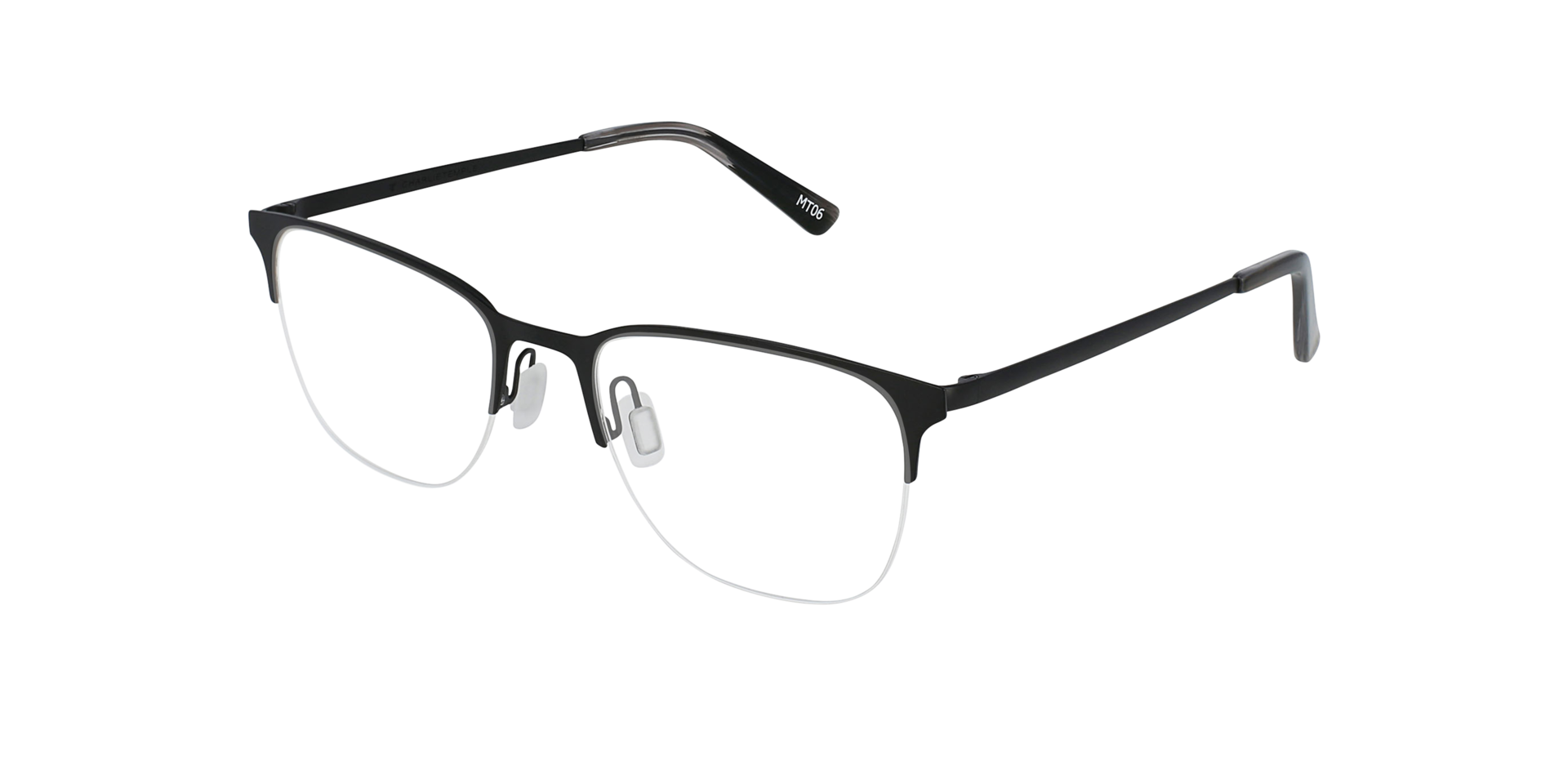 Arlo Black Metal MetallEyeglass Frames von B24, Dreiviertelansicht