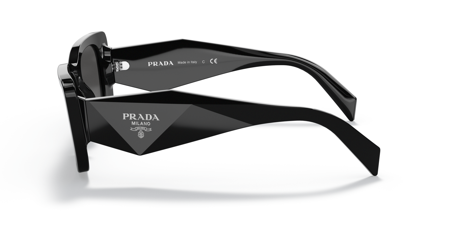 PR 08YS Zwart AcetaatSunglass Frames van B24, Zijaanzicht