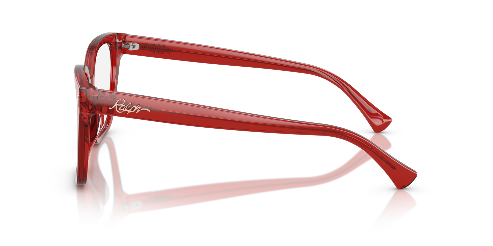 RA7158U Shiny Transparent Burgundy AcetaatEyeglass Frames van B24, Zijaanzicht