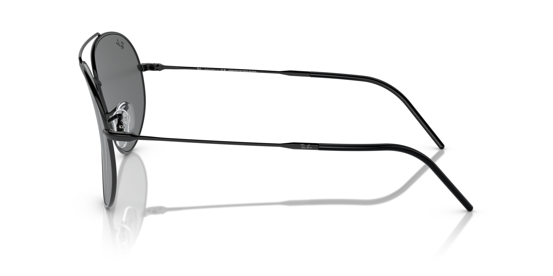 RBR0101S Schwarz MetallSunglass Frames von B24, Seitenansicht