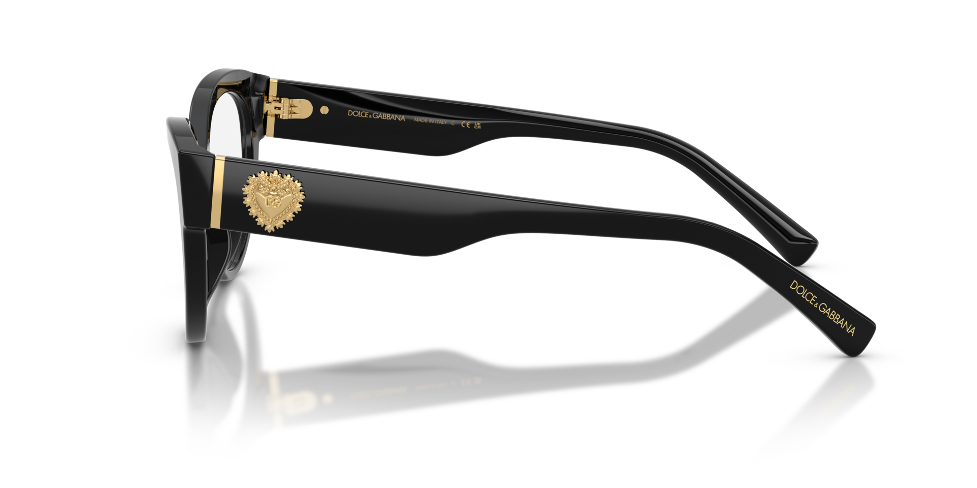 DG3440 Schwarz AcetatEyeglass Frames von B24, Seitenansicht