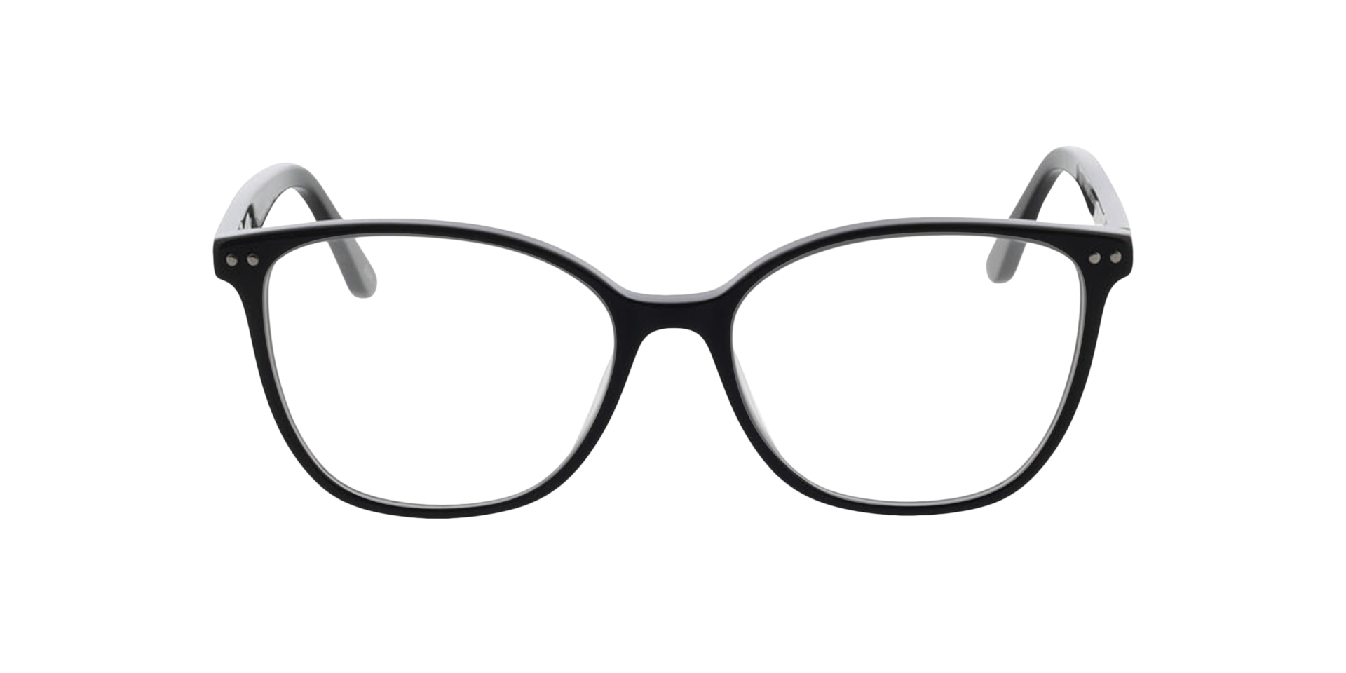 Rosy Schwarz AcetatEyeglass Frames von B24, Vorderansicht