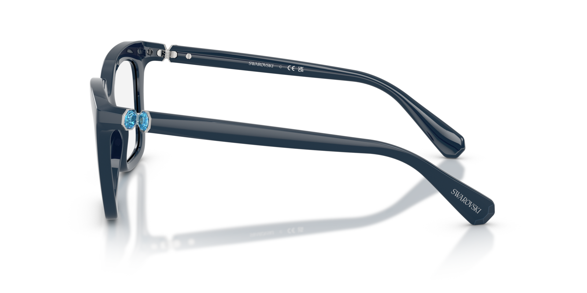 SK2043 Blauw KunststofEyeglass Frames van B24, Zijaanzicht