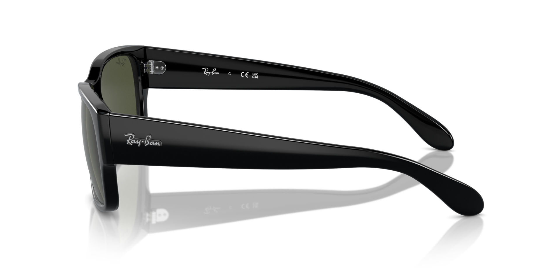 RB4388 Zwart KunststofSunglass Frames van B24, Zijaanzicht