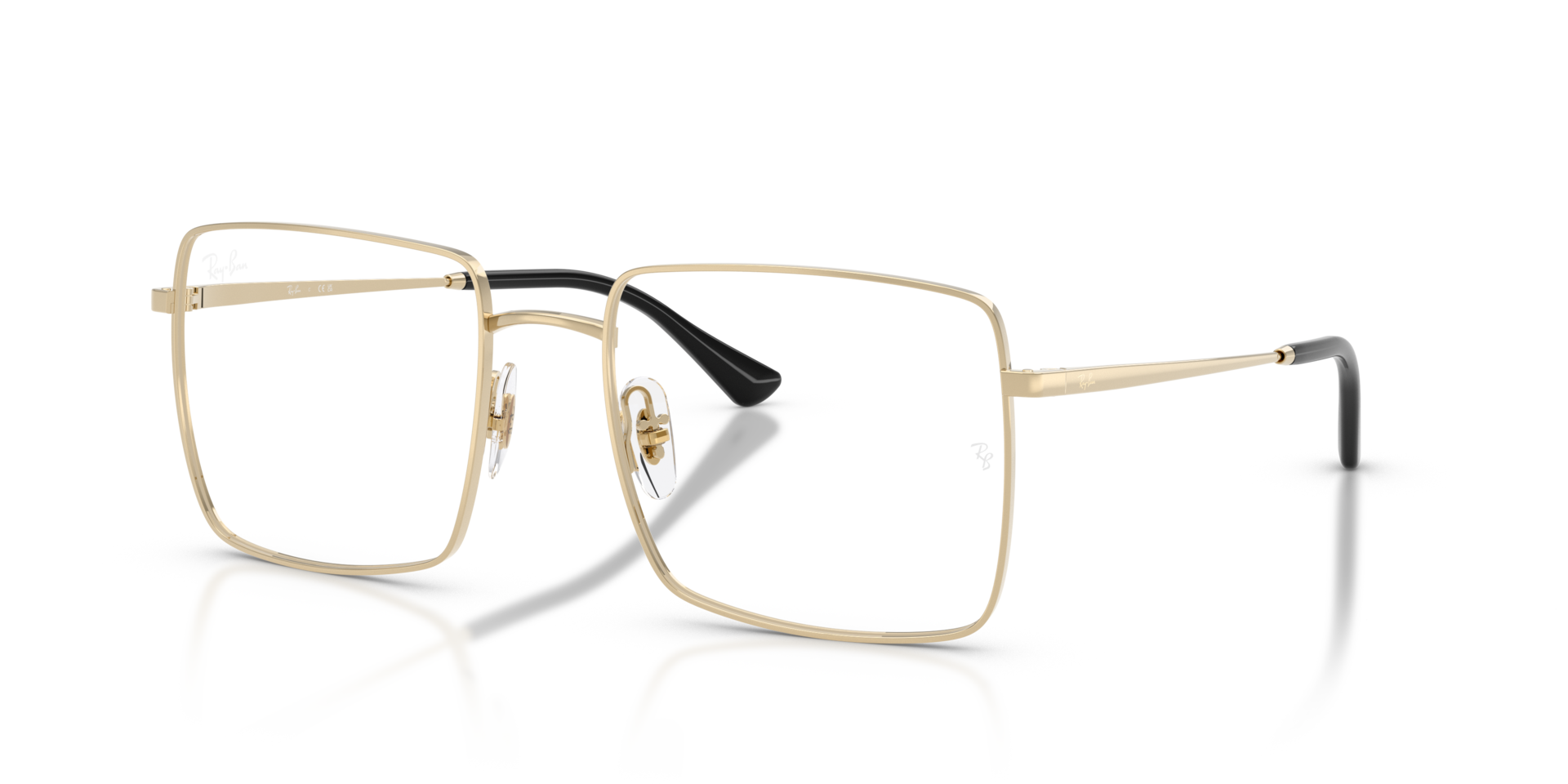 RB6553 Hellgold MetallEyeglass Frames von B24, Dreiviertelansicht