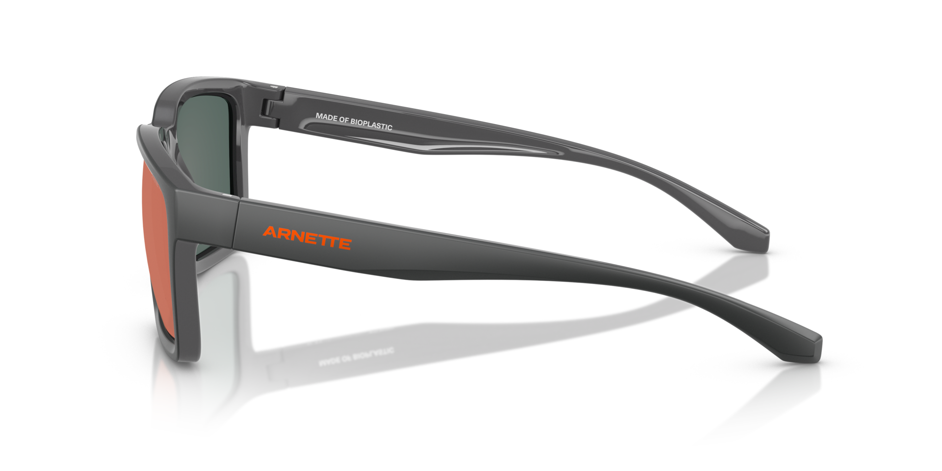 AN4346 Matte Medium Grey KunststofSunglass Frames van B24, Zijaanzicht