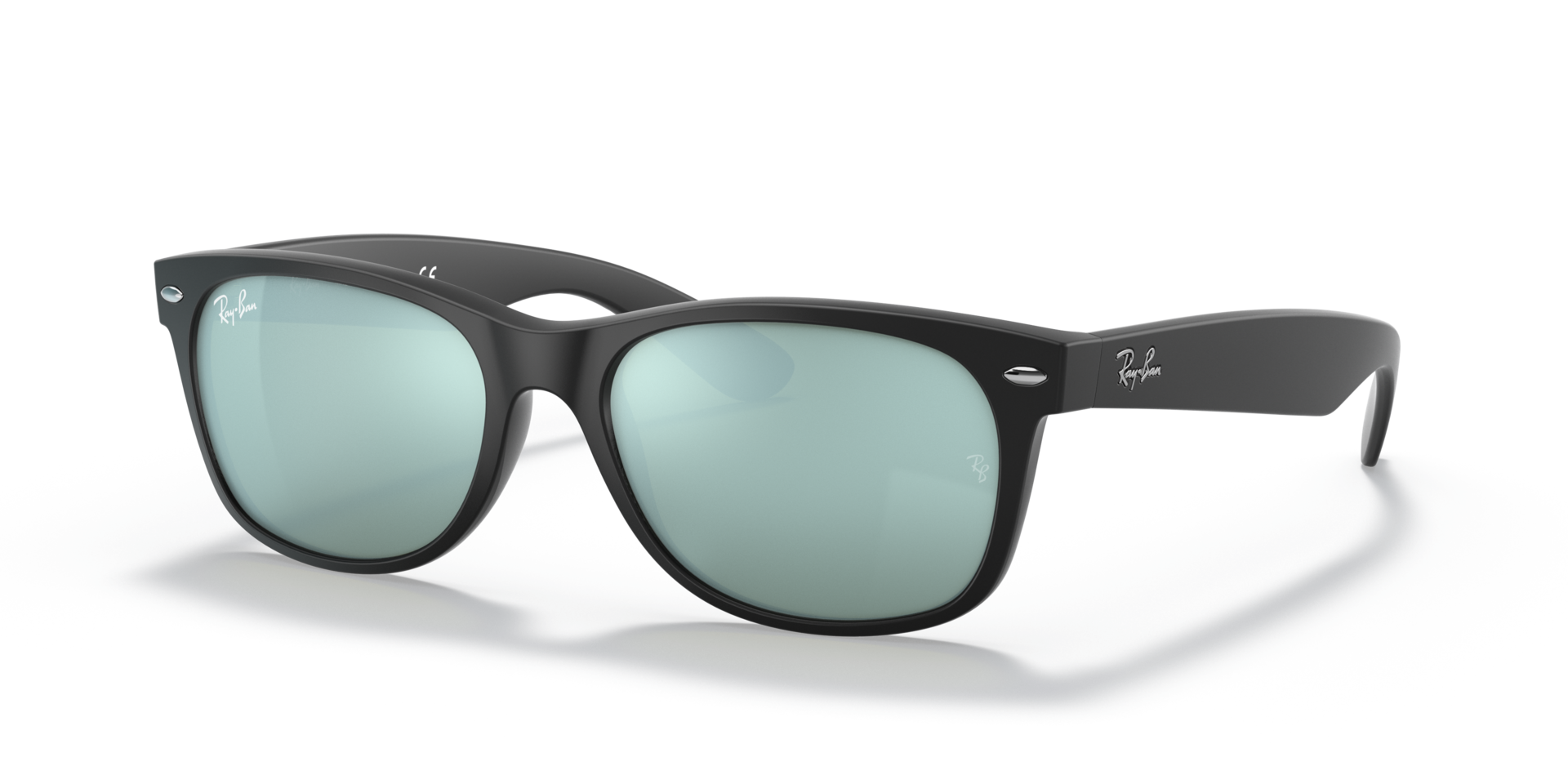 RB2132 Rubber Black KunststoffSunglass Frames von B24, Dreiviertelansicht