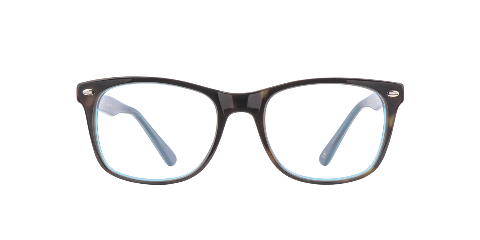 Charlie CT Tortoise & Blue De France AcetatEyeglass Frames von B24, Vorderansicht