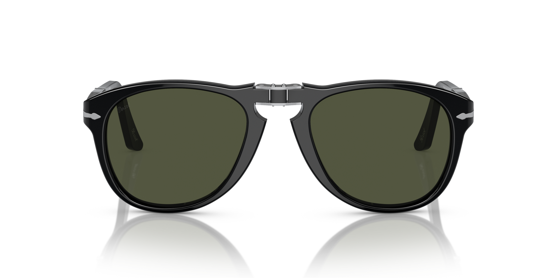 PO0714 Zwart AcetaatSunglass Frames van B24, Vooraanzicht