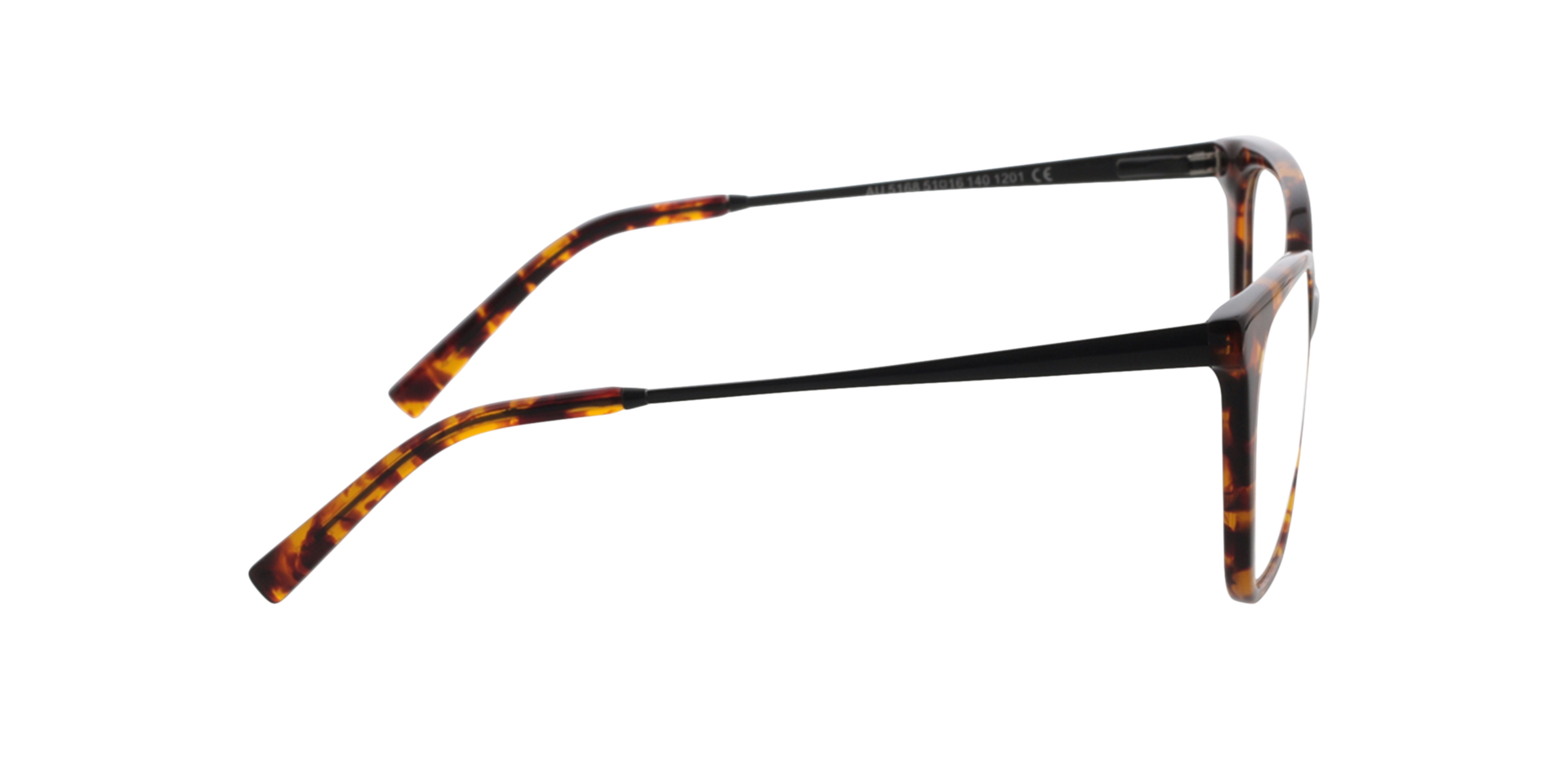 Joyce Havana  &  Shiny Black AcetatEyeglass Frames von B24, Seitenansicht