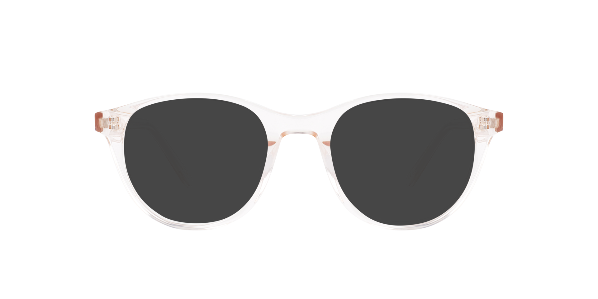 Airin Crystal Peach AcetaatEyeglass Frames van B24, met getinte lenzen