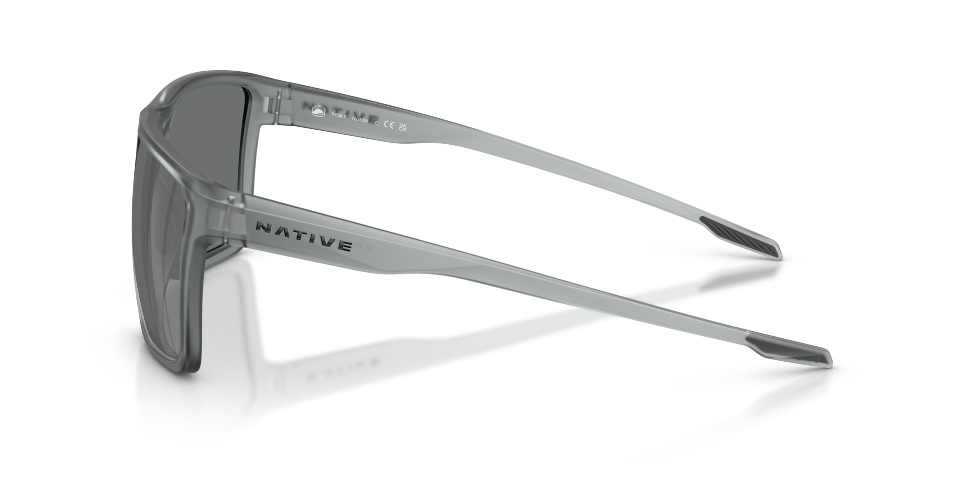 XD9050 Matte Grey Smoke KunststoffSunglass Frames von B24, Seitenansicht