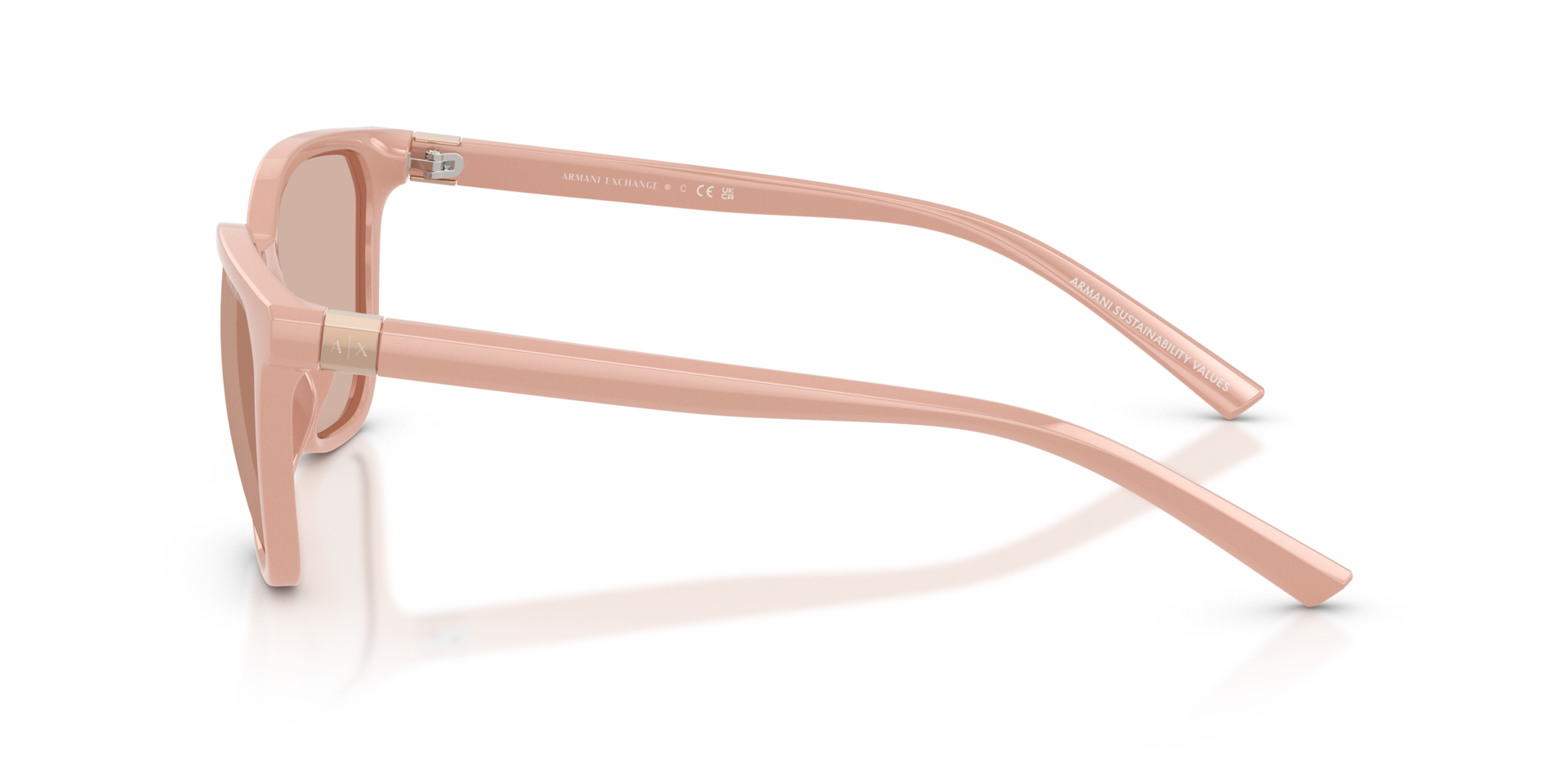 AX4168SU Nude Beige KunststofSunglass Frames van B24, Zijaanzicht