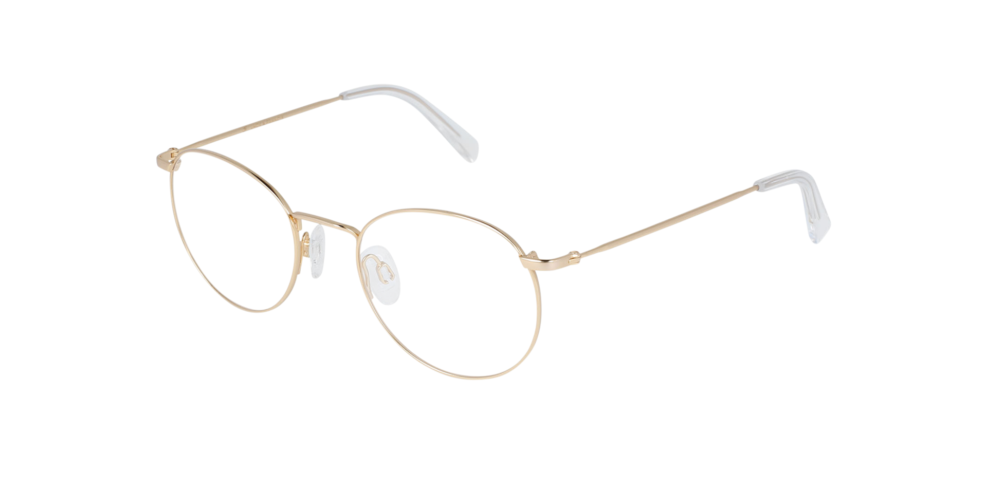 Ceo Light Gold Titanium TitanEyeglass Frames von B24, Dreiviertelansicht