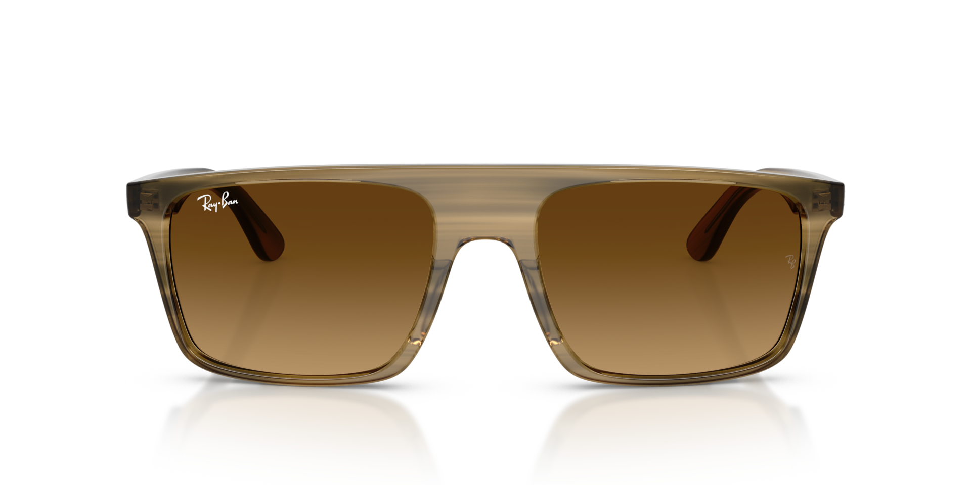 RB2222 Striped Green KunststofSunglass Frames van B24, Vooraanzicht