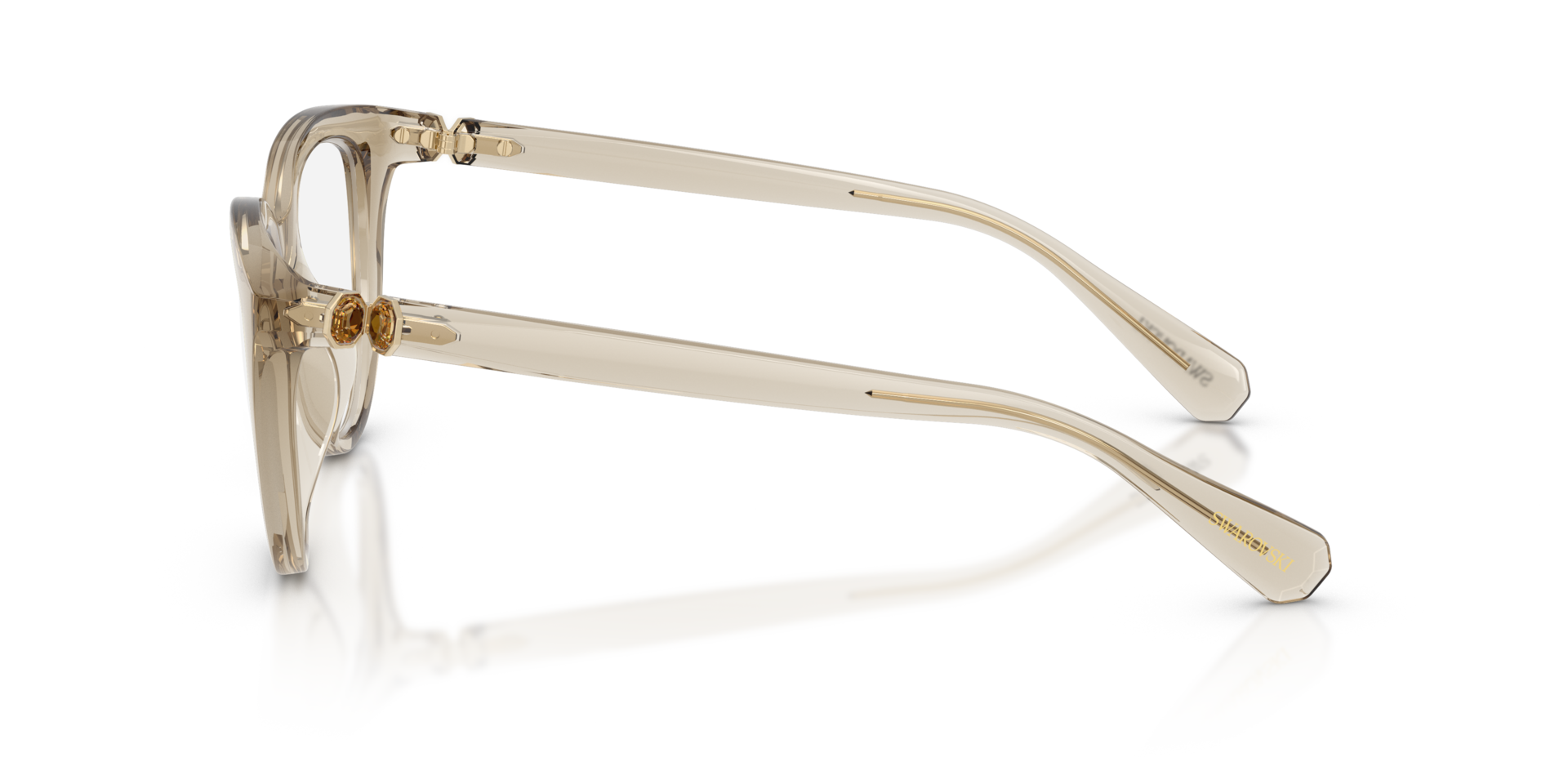 SK2052 Transparent Beige KunststoffEyeglass Frames von B24, Seitenansicht