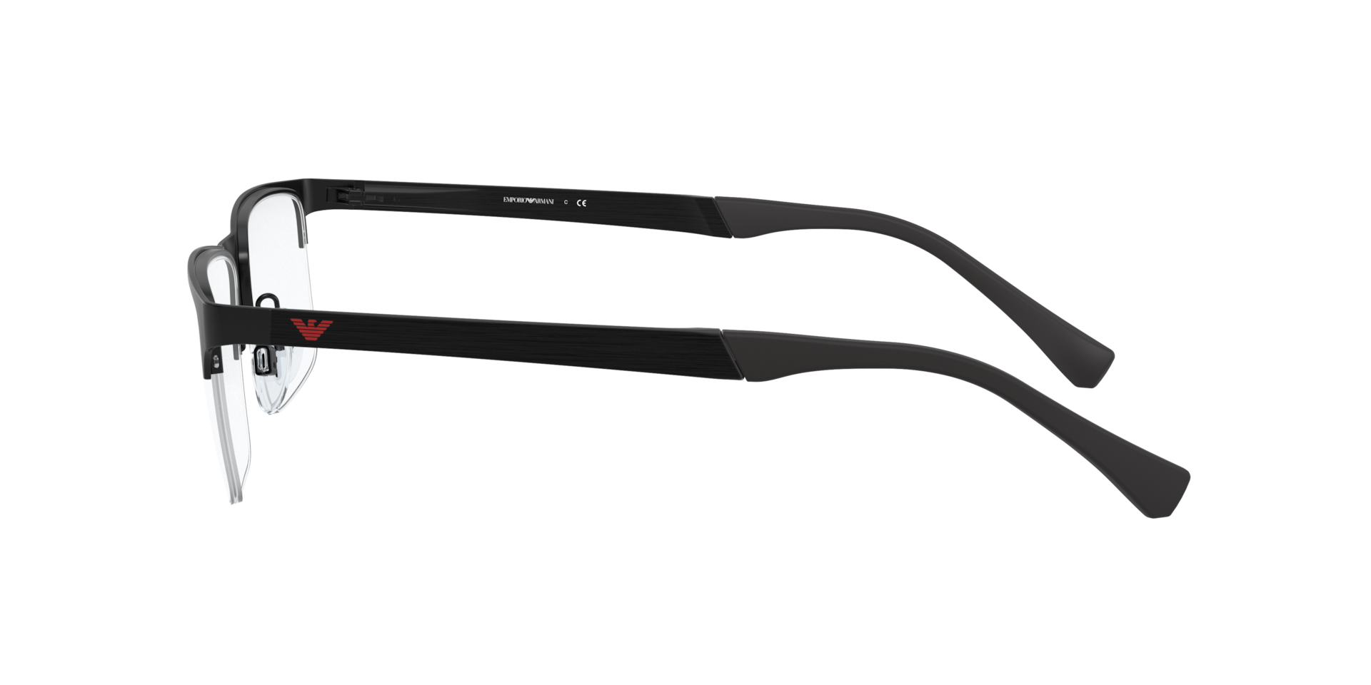EA1110D Rubber zwart MetaalEyeglass Frames van B24, Zijaanzicht