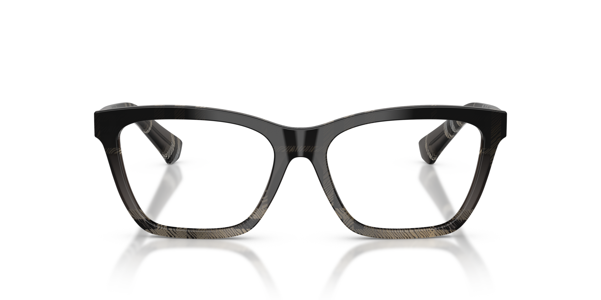 BE2440 Grey Check AcetaatEyeglass Frames van B24, Vooraanzicht