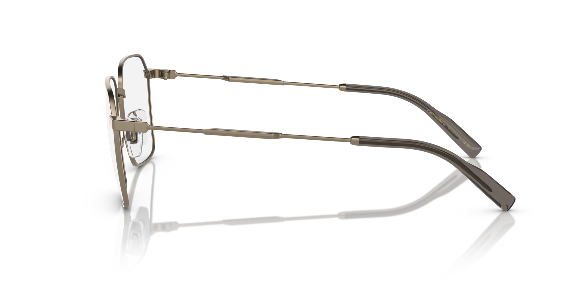 DG1350 Matte Bronze MetaalEyeglass Frames van B24, Zijaanzicht