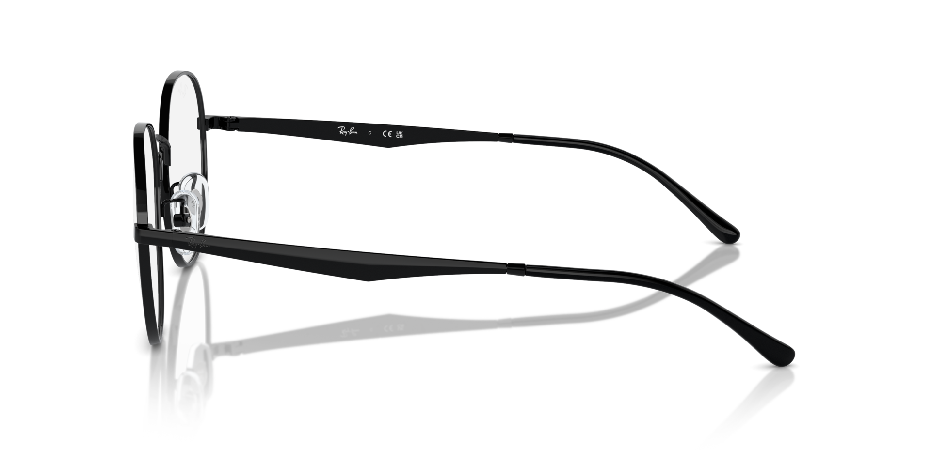 RB6517D Zwart MetaalEyeglass Frames van B24, Zijaanzicht