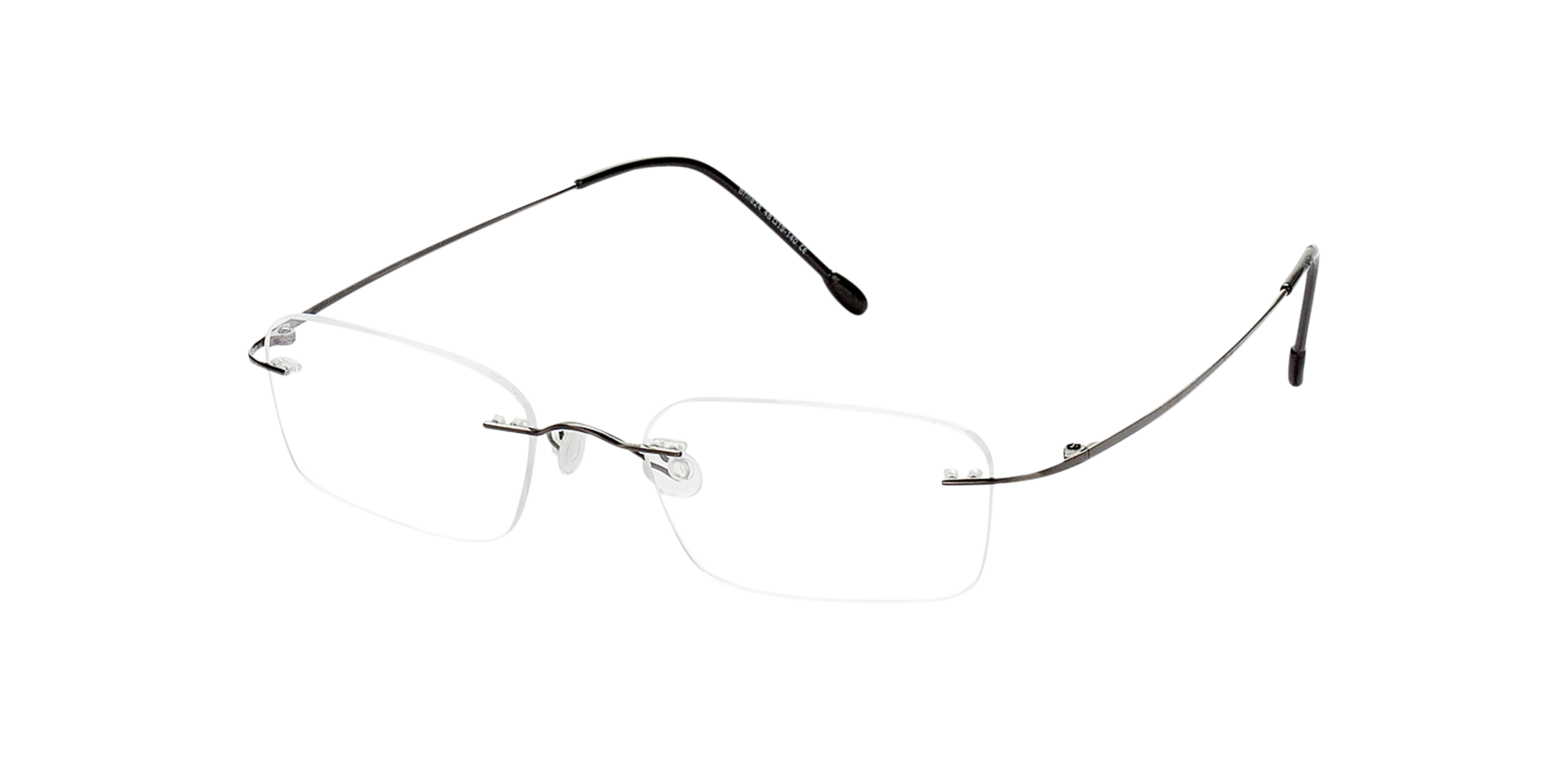 Davos Anthrazitgrau TitanEyeglass Frames von B24, Dreiviertelansicht