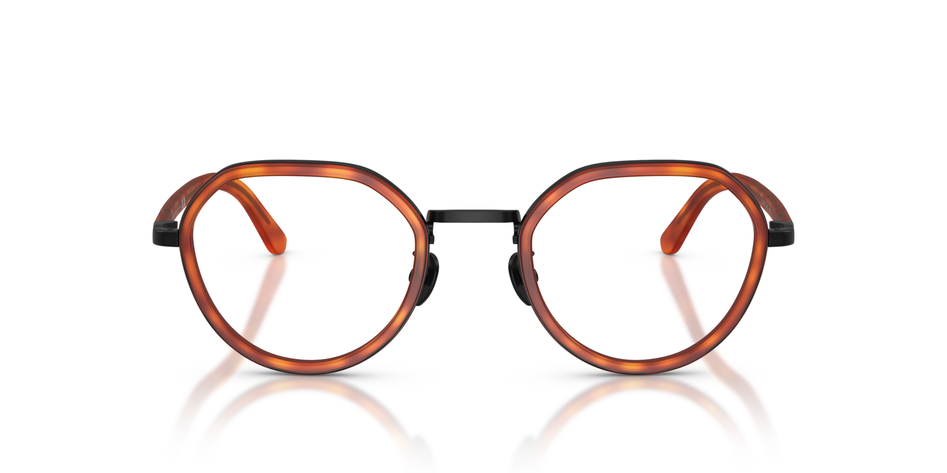 AR5167 Brown Turtle MetallEyeglass Frames von B24, Vorderansicht