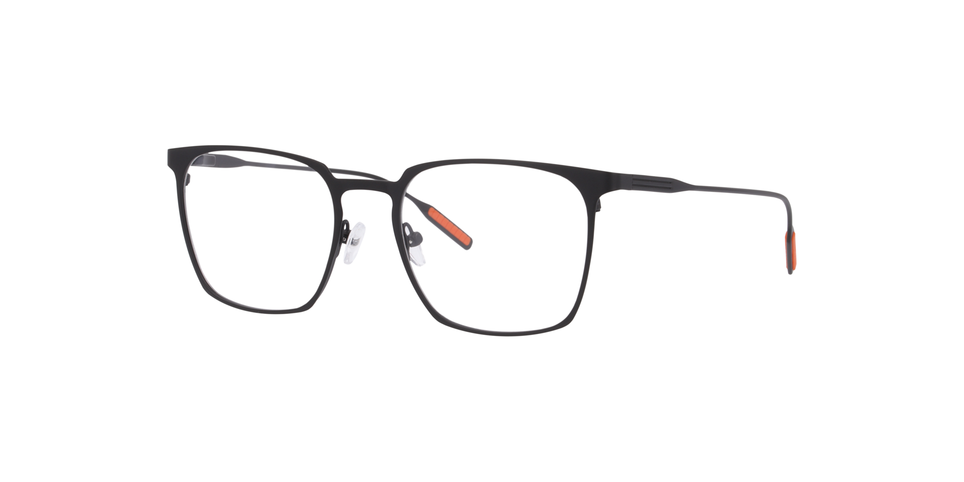 Split Schwarz MetallEyeglass Frames von B24, Dreiviertelansicht