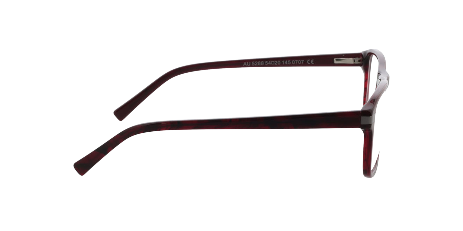 Torrance Rood hoorn  &  gunmetal AcetaatEyeglass Frames van B24, Zijaanzicht