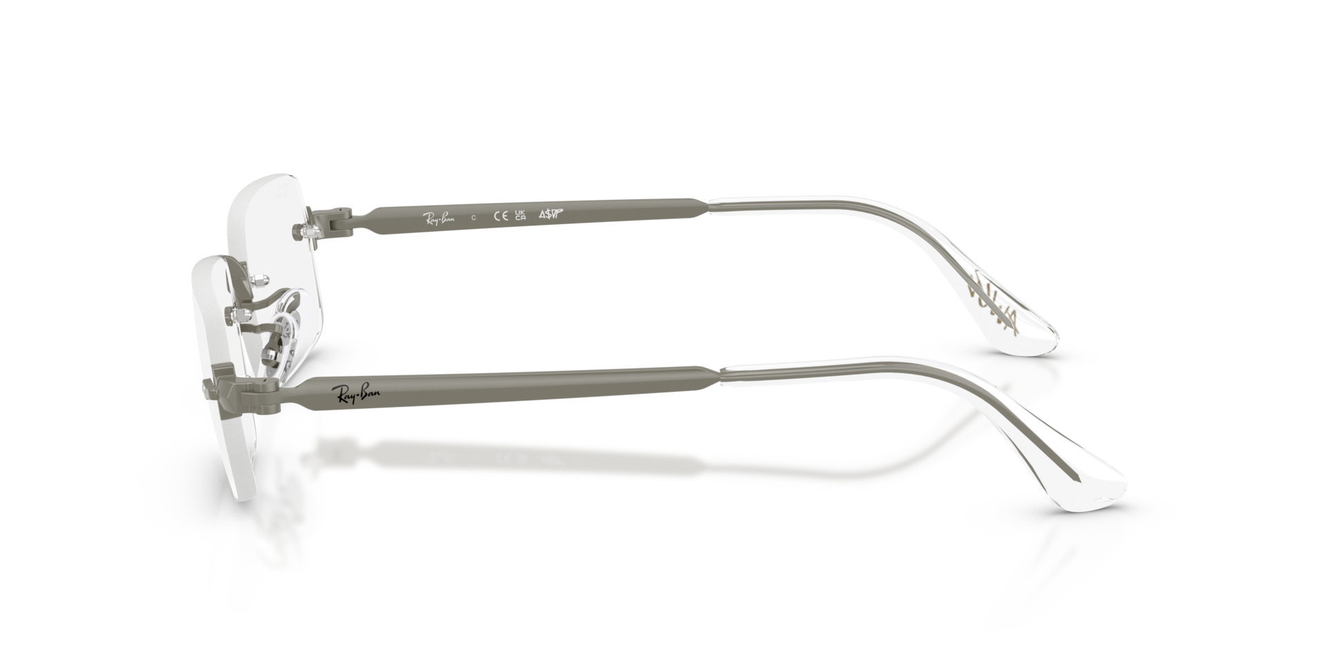 RB3928V Grijs MetaalEyeglass Frames van B24, Zijaanzicht