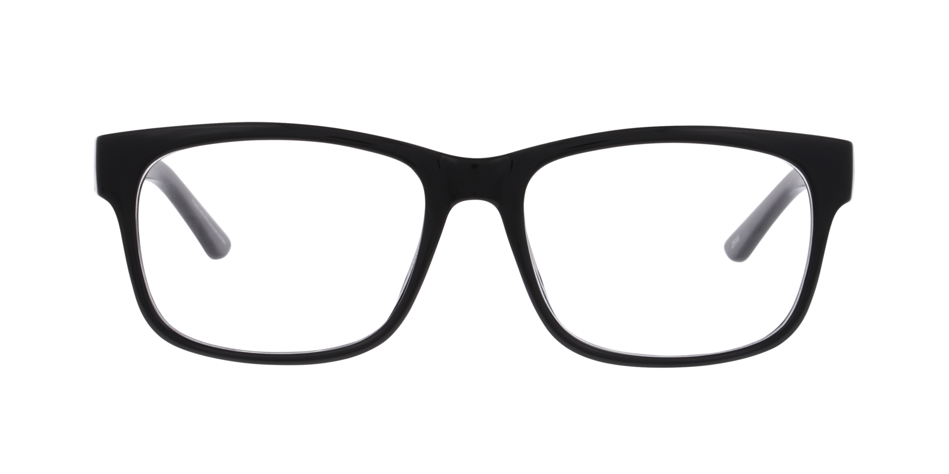 Linea Schwarz KunststoffEyeglass Frames von B24, Vorderansicht