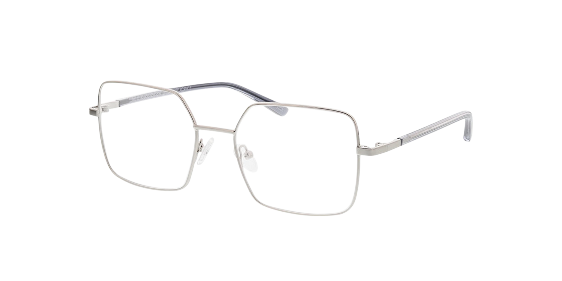 Florenz Silber MetallEyeglass Frames von B24, Dreiviertelansicht