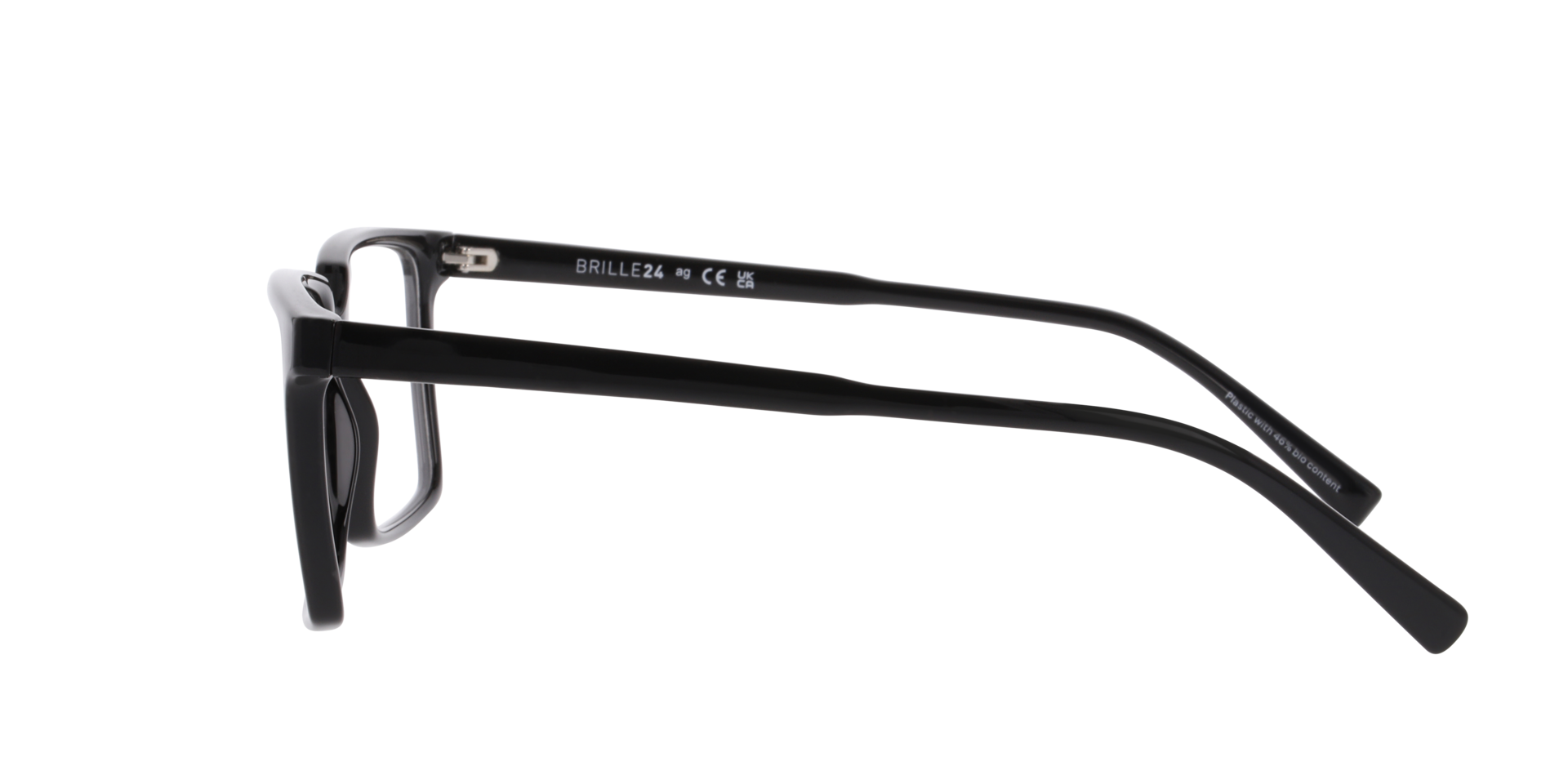 Kiel Zwart KunststofEyeglass Frames van B24, Zijaanzicht