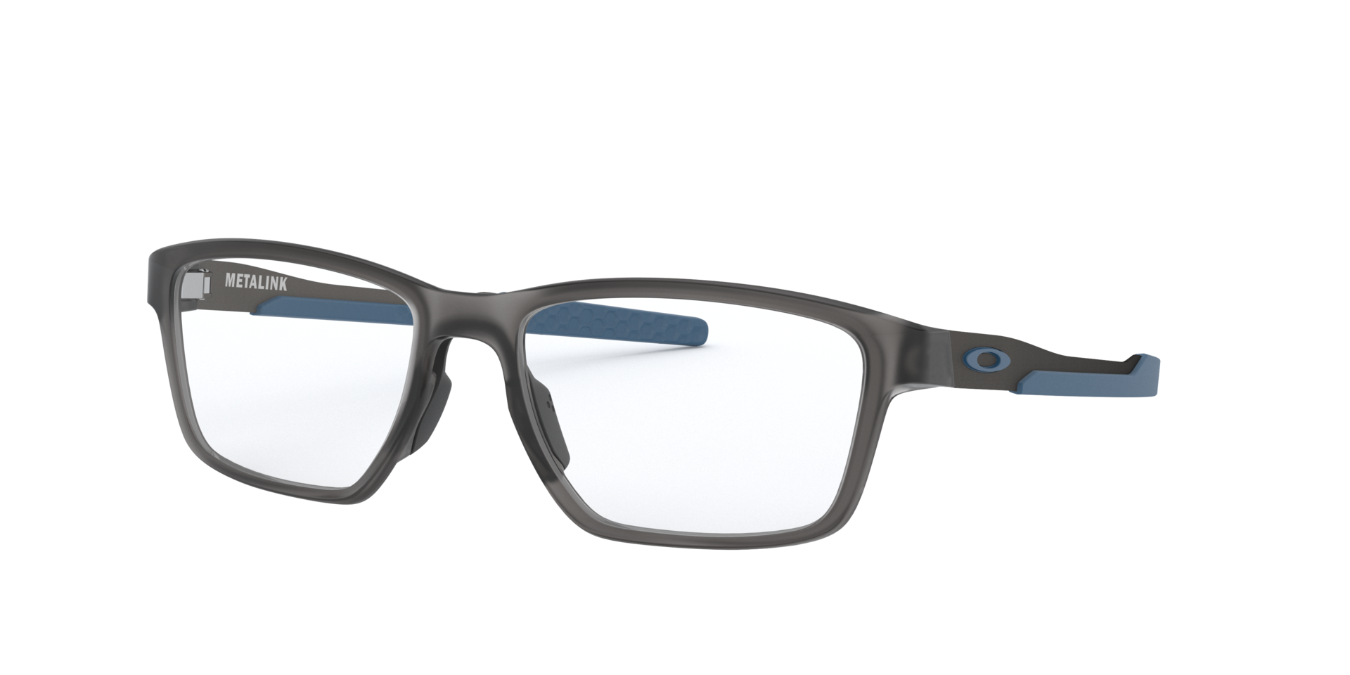 Metalink Grau Rauch satiniert KunststoffEyeglass Frames von B24, Dreiviertelansicht