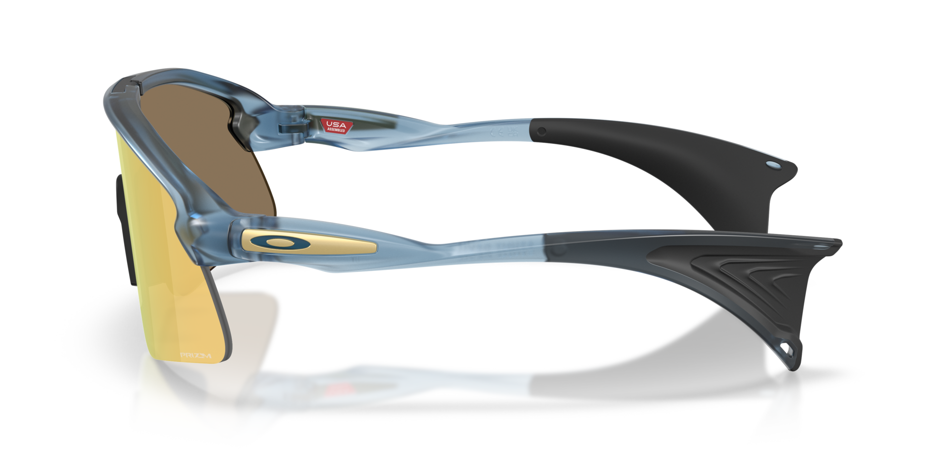 Stunt Devil S Matte Transparent Abyss KunststofSunglass Frames van B24, Zijaanzicht