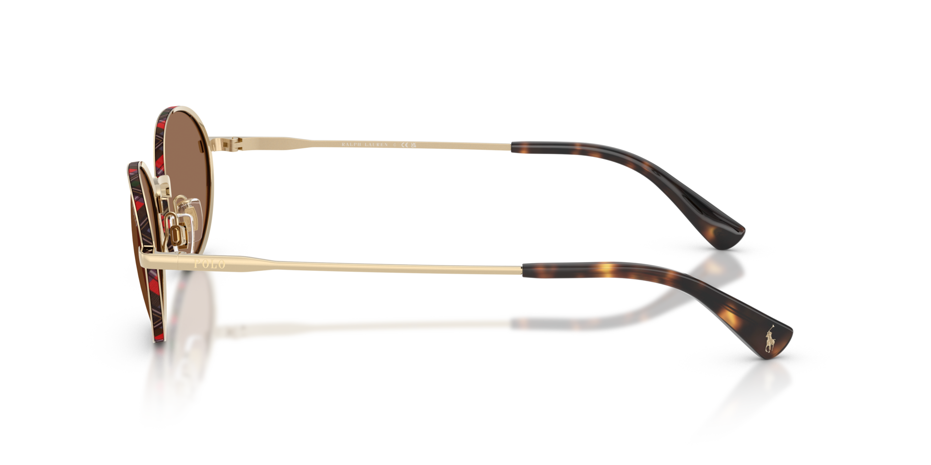 PH3162 Glanzend Lichtgoud MetaalSunglass Frames van B24, Zijaanzicht