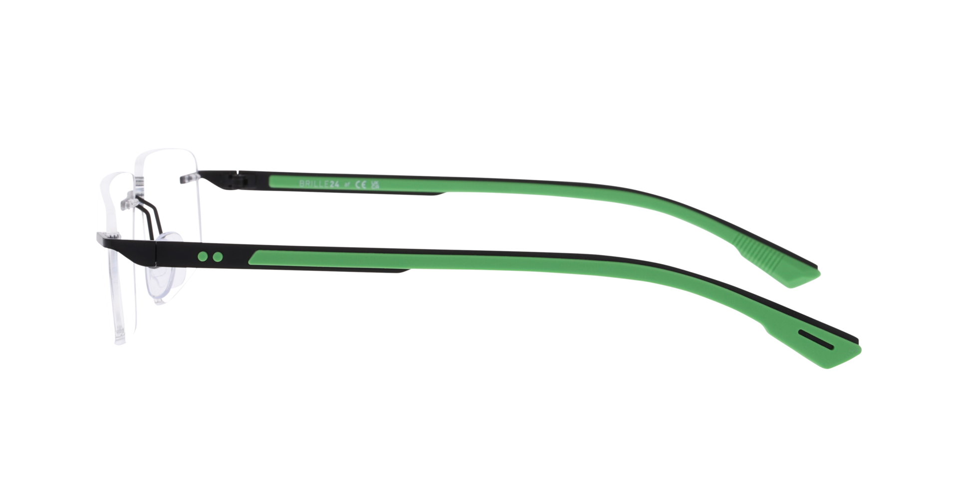 Willem Mattschwarz MetallEyeglass Frames von B24, Seitenansicht