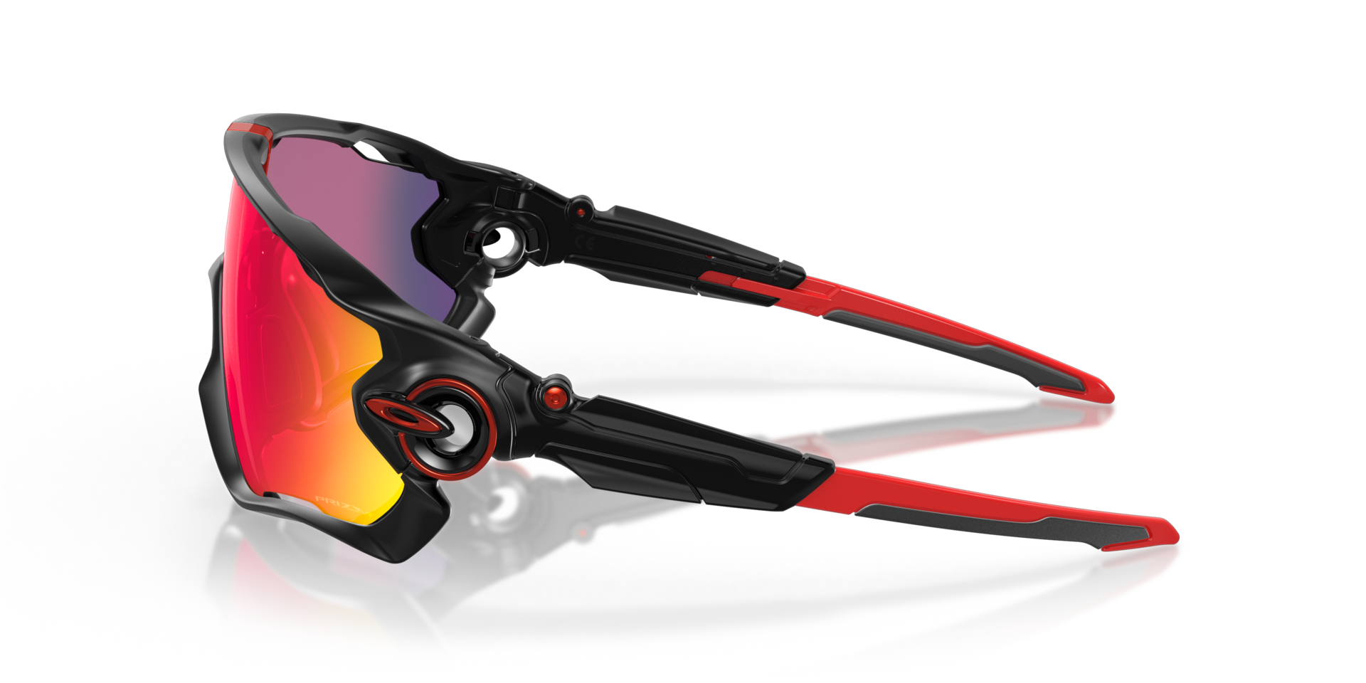 Jawbreaker™ Matzwart KunststofSunglass Frames van B24, Zijaanzicht
