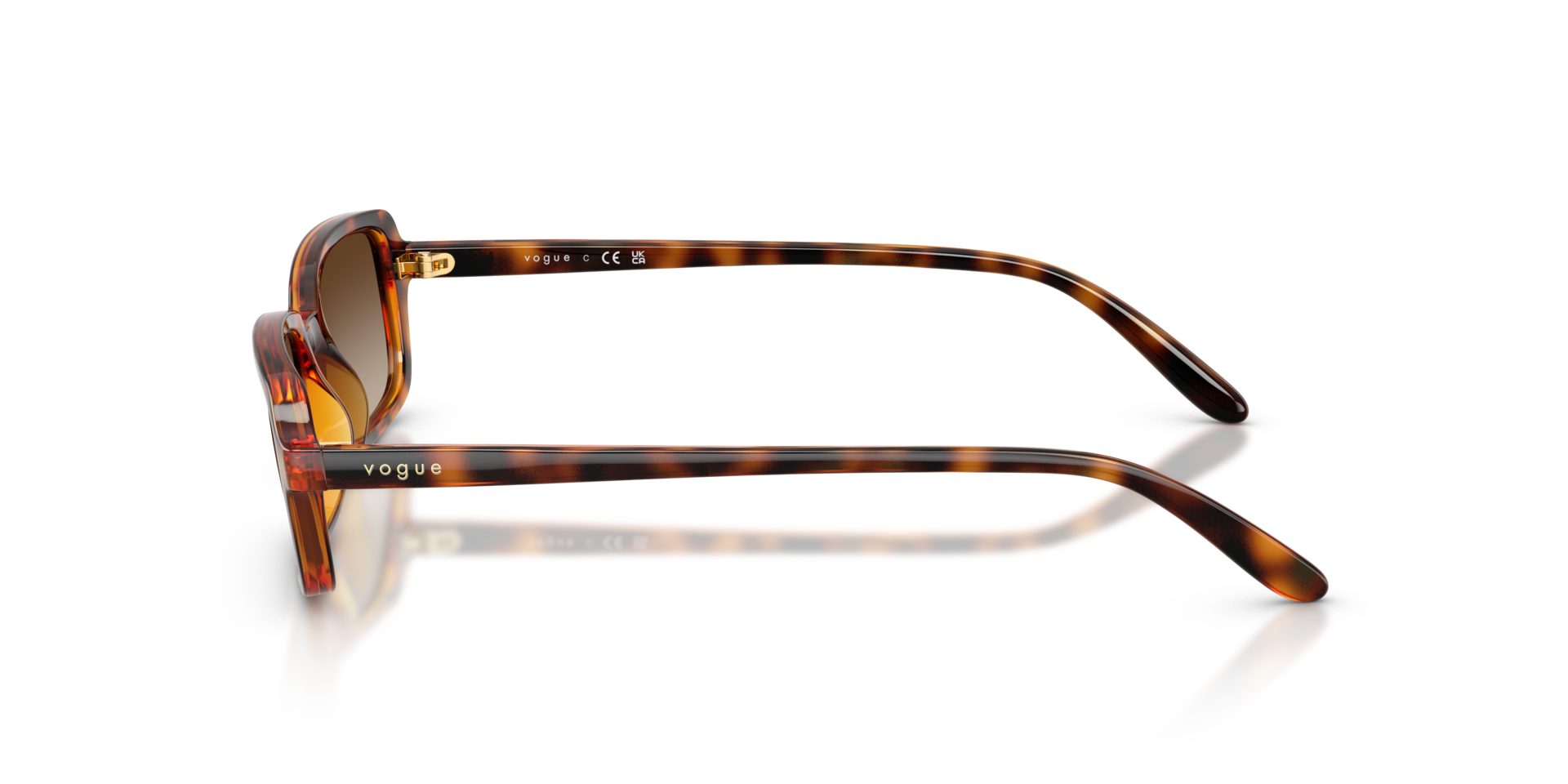 VO5666S Donker Havana KunststofSunglass Frames van B24, Zijaanzicht