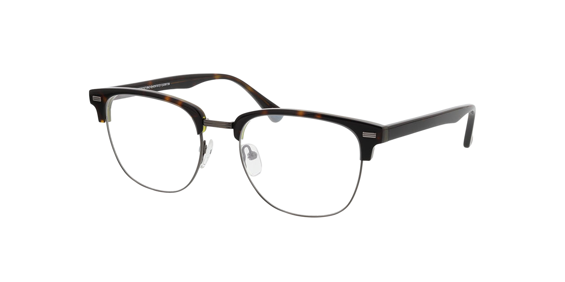 Houston Havana  &  Anthracite MetallEyeglass Frames von B24, Dreiviertelansicht
